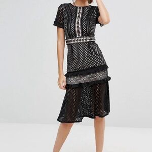 NWT True Decadence UK10/ US6 Elegant Black Lace Dress- Slim Fit